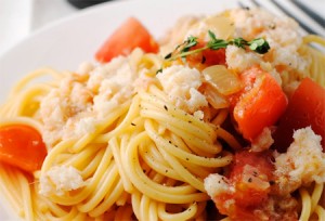 Spaghettis tomate mozzarella